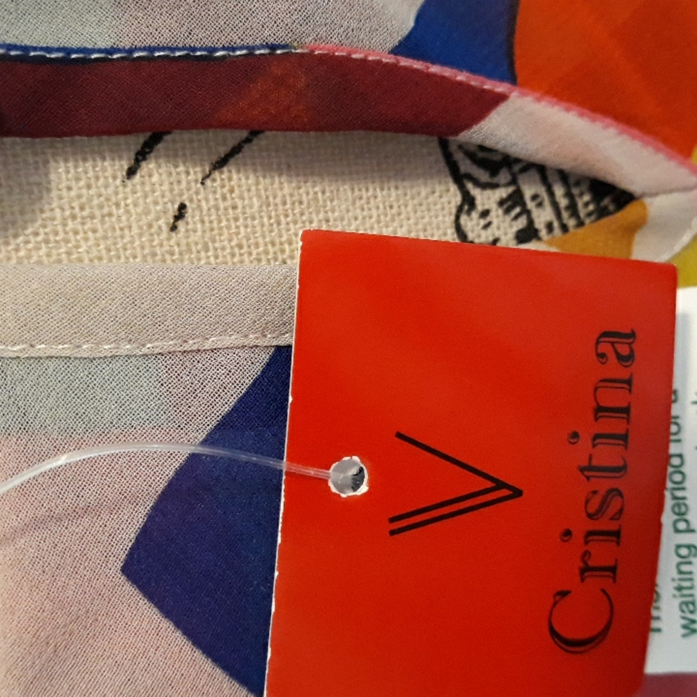 V Cristina Colorful Geometric Blouse - Picture 5 of 7